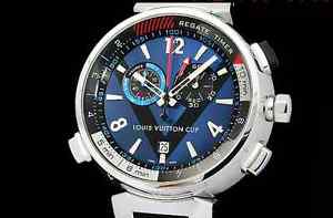 Auth LOUIS VUITTON Tambour Louis Vuitton Cup Regatta Q102DO Men's Watch(S A1404)