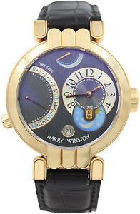 Men's Harry Winston Premier Excenter Time Zone 18k Rose Gold 200/ MMTZ39R