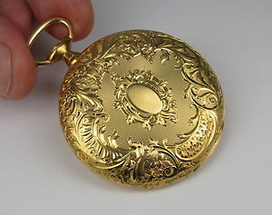 Vintage & Rare JUVENIA pocket watch case, 18 kt solid gold, minute repeater