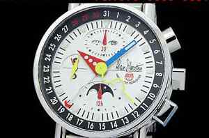 Auth Alain Silbestein Chrono Bauhaus 2 999P Limited SS Auto Men's Watch(S Z2061)