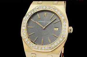 Auth Audemars Piguet Royal Oak Retrofitted Diamond K18YG Men's Watch (S Z1097)