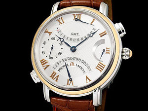 Auth MauriceLacroix Masterpiece Retrograde MP7018 K18YG/SS Men's Watch(S A47987)