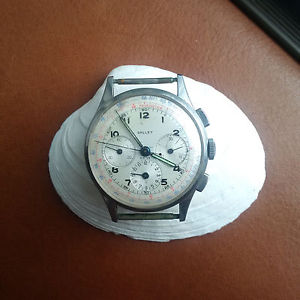Vintage Gallet Three Register MultiChron 12 Chronograph w/EP 40 Mvmt,All SS Case