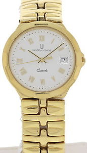 Unisex Universal Geneve Quartz 18K Yellow Gold Watch