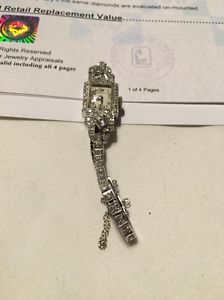 Vintage Hamilton Platinum Diamond Watch