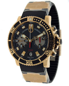 Ulysse Nardin 18K Gold Maxi Marine Diver Chronograph 8006-102-3a/92 MSRP $35,000