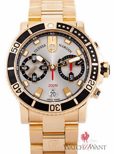 Ulysse Nardin Marine Diver Chronograph Ref. 8006-102-8M 18k Rose Gold 43mm