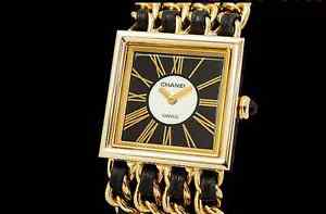 Auth CHANEL Mademoiselle H0006 M Size K18YG Quartz Lady's Watch(S Z4927)