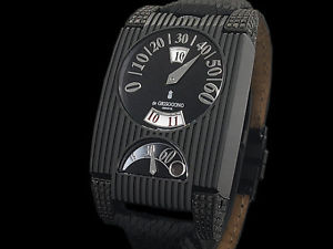 Auth de GRISOGONO FG-ONE Black Diamond PVD Auto Men's Watch(S A47205)