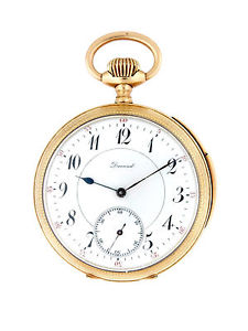 Swiss “Dunand” 14k PG Quarter Repeater Open Face Pocket Watch
