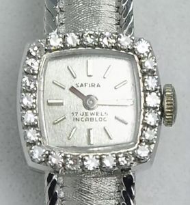 Damenuhr aus 750er Weißgold mit 24 Diamanten - 18k Diamond Watch