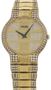 Ladies Concord 18k Yellow Gold & Diamond Watch 51.20.622