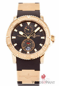 Ulysse Nardin Marine Diver Ref. 266-33-3A/92 18k Rose Gold Power Reserve 43mm
