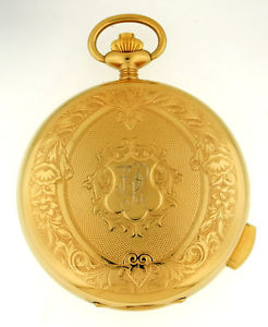 Swiss 5 Minute Repeater, Gold Plated Hunter “Habman” c1978
