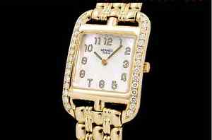Auth HERMES Cape Cod CC1.288 K18YG Quartz Lady's Watch(S Z5861)