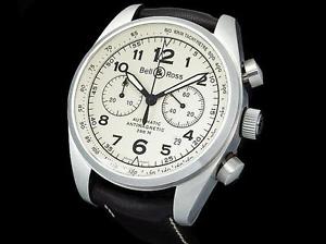 Auth Bell & Ross Vintage Chronograph Ref.126XL SS Auto Men's Watch(S A43303)