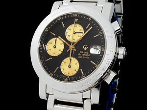 Auth GIRARD PERREGAUX 7000 chronograph GP7000 SS Auto Men's Watch(S A47903)