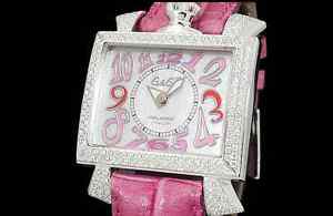 Auth GaGa MILANO Napoleone Aftermarket Diamond SS Quartz Lady's Watch(S A2064)