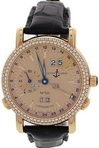 Men's Ulysse Nardin GMT +/- Perpetual Pink Gold/Diamond Ref. 322-88