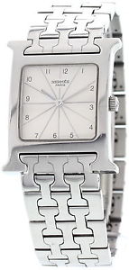 Men's Hermes "H" Hour Stainless Steel Watch