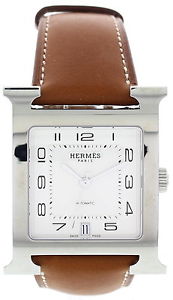 Men's Hermes "H" Hour Stainless Steel Watch