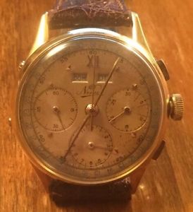Nimer Chrono Tricompax, Day-Date-Month, Gold 18 Kt, 1948, Vintage on old4you.com
