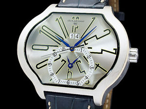 Auth deLaCour Grand City Duo K18WG Auto Men's Watch(S A47627)
