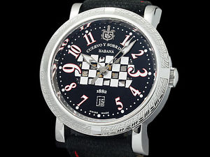 Auth CUERVO Y SOBRINOS 3043 25P Limited SS Auto Men's Watch(S A47367)