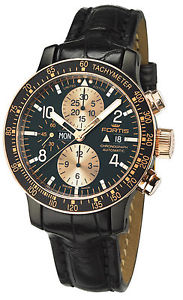 Fortis Men's 665.13.19 LCF.01 B-42 STRATOLINER CHRONOGRAPH 18 KT Gold Auto Watch