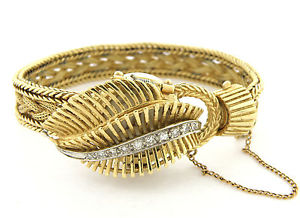VINTAGE HAMILTON 14K YELLOW GOLD DIAMOND BRACELET WATCH, ESTATE FIND