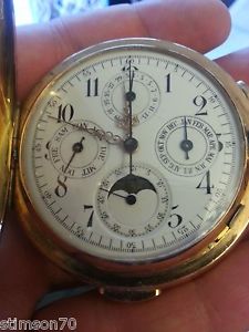 SWISS GOLD  REPEATER CHRONOGRAPH CALENDAR moonphase ! Patek quality!