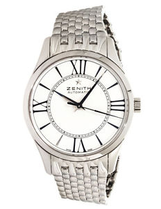 Zenith Mujer Captain Ultra Thin Reloj De Acero Esfera Blanca