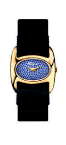 Ferragamo Women's FIE100015 VARINA Gold IP Sapphires Blue Leather Wristwatch
