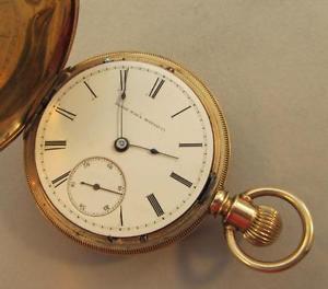 Elgin National Watch Co Pocket Watch 749378 Monster Face Engraved 14k Case