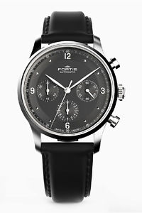 Fortis Men's 904.21.11 L.01 Tycoon Chronograph p.m. Automatic Leather Watch