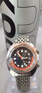 Doxa Sub 750 GMT Sharkhunter Diving Watch Limited Edition Black Dial Extra Strap