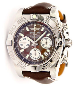 Breitling Chronomat 41 Cronógrafo De Acero Reloj Esfera Marrón AB014012/Q583