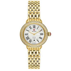 MICHELE SEREIN MWW21E000013 LADIES GOLD PLATED STAINLESS STEEL DIAMONDS WATCH