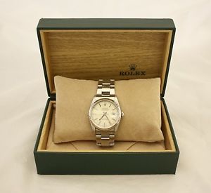Orologio Rolex modello "Datejust" ref. 16234 con ghiera zigrinata in oro bianco