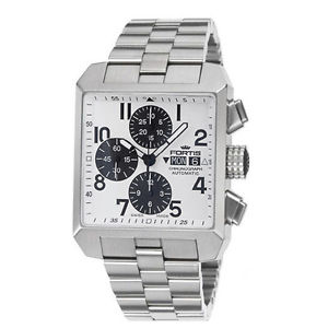 Fortis Men's 667.10.72 M Sqaure Chronograph Automatic Luminous Steel Date Watch