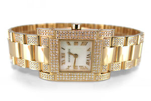 Bucherer Classic 125-004 750 Gelbgold Quarz Diamantbesatz [BRORS 12431]