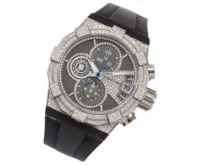 Concord C1 Chronograph Ref 01.5.60.1005 18K White Gold Diamond Bezel, Lugs, Dial