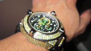 NEW! 1 OF A KIND CUSTOM INVICTA SUBAQUA NOMA IV WITH 11 CARATS OF DIAMONDS!!!!!