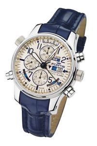Fortis Aviation F43 Flieger Automatik Chrono GMT C.O.S.C. Ltd Edt 703.20.92 LC05