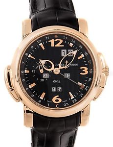NEW Ulysse Nardin GMT Perpetual Calendar 18K Rose Gold Strap Watch 326-60/62