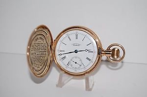 ANTIQUE A.W.W.CO  WALTHAM  RIVERSIDE  14K SOLID GOLD POCKET  WATCH