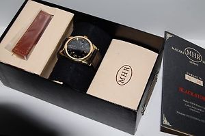 RARE MENS  SOLID  18K GOLD  MHR  ASPREY  AUTOMATIC  WATCH BOX & PAPERS
