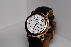 RARE SOLID 18K GOLD 40.B2.870  MOVADO 1881  MUSEUM GMT AUTOMATIC MENS WATCH