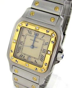 Cartier Santos Uomo Orologio In Acciaio/Oro DatumRef. 187901 Brillanti