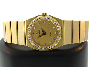 Ladies Solid 14k Yellow Gold Genuine Diamond Bezel Concord Mariner Watch 55.4g